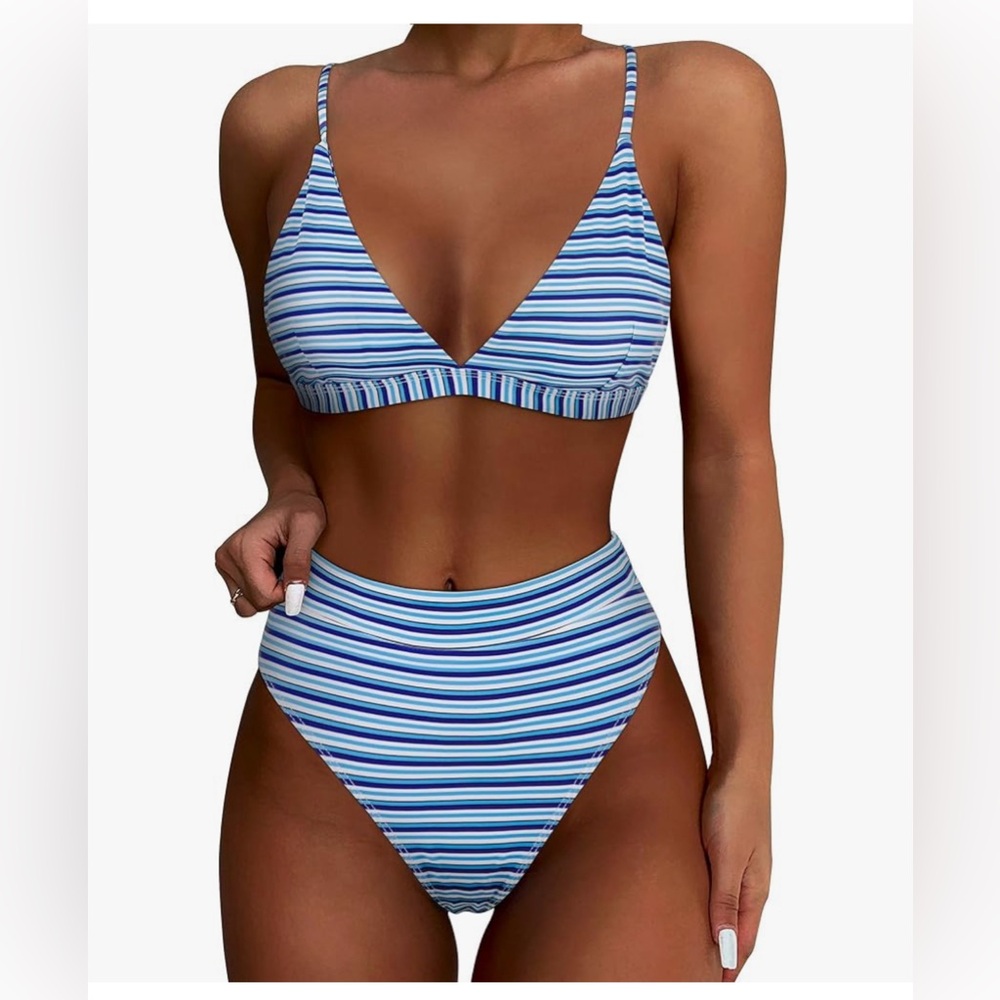 New size M  Women High Waisted Bikini Set